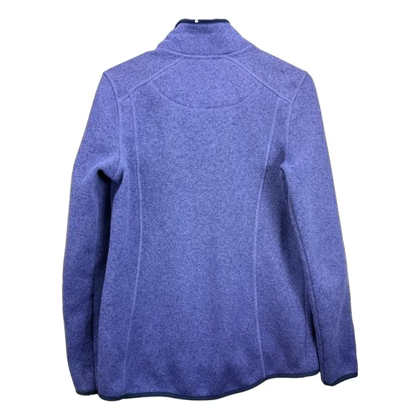 LL Bean Blue Sweater Fleece Full Zip Jacket Pockets Small Women Outdoor Classic - Image 6