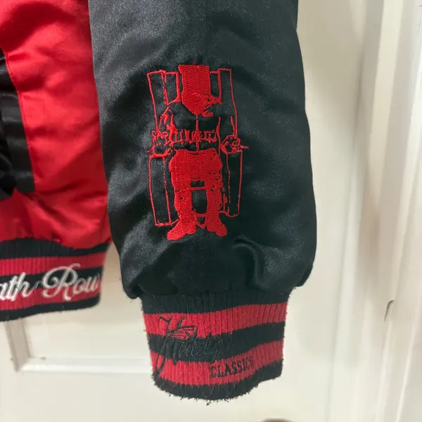 Headgear Classics Death Row Records Jacket Womens S Red Satin Varsity Hip Hop 90 - Image 9