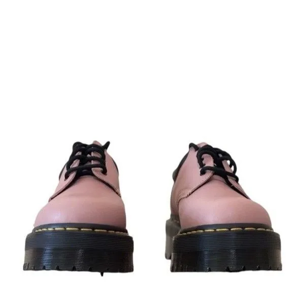 NEW Dr Martens 8053 Quad Jadon Women 6 Pink Leather Platform Pisa Oxford Black - Image 7