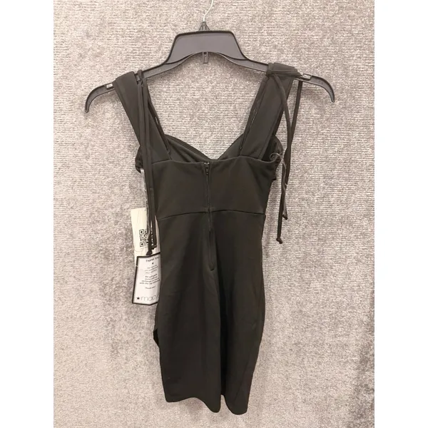 Emerald Sundae Womens Dress XXS Black Bodycon Bow Detail Tie Strap JST3405 - Image 6