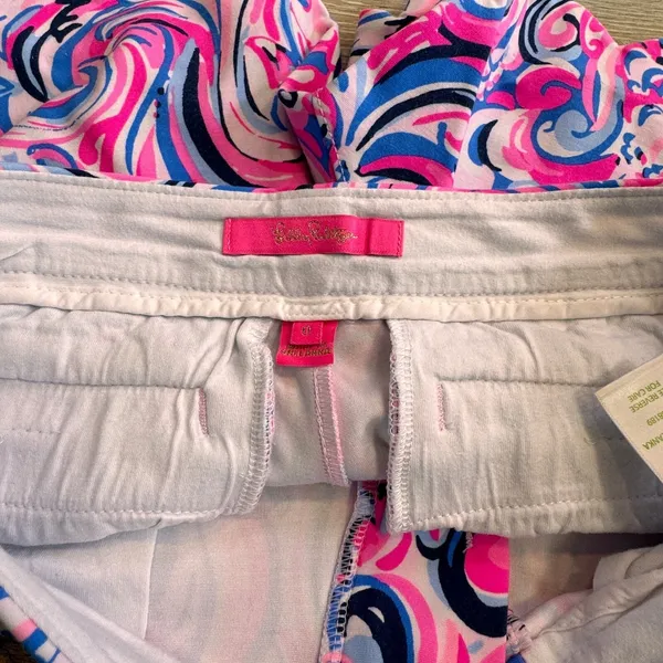 Lilly Pulitzer Buttercup Scallop Hem Shorts Rax Berry Flamingoals‎ Casual Size 0 - Image 4