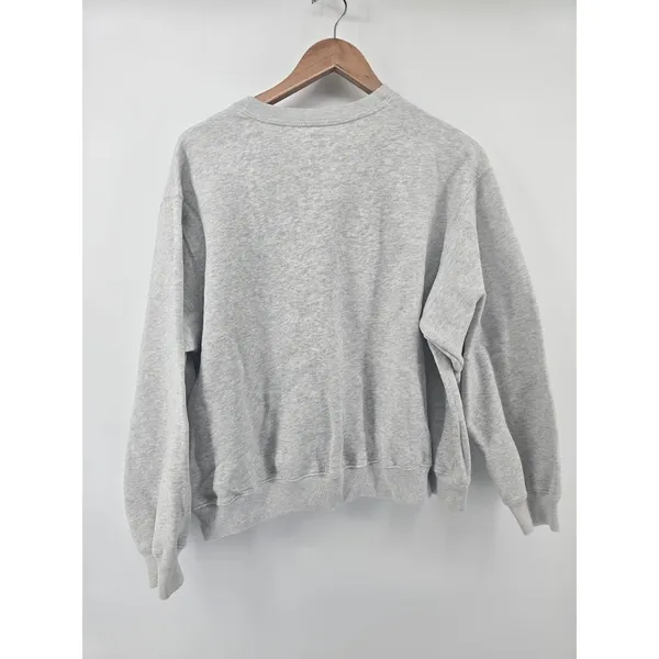 Hollister Sweatshirt Womens Large Flower Market Rose Gray Graphic EUC - Image 4