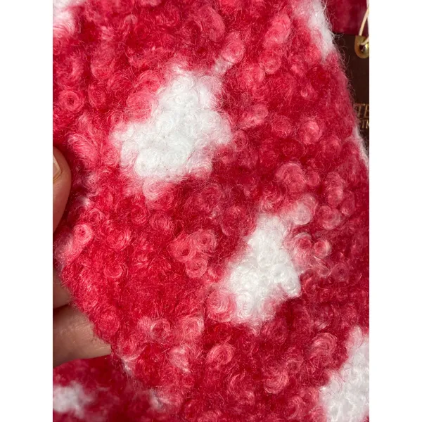 Active USA Fuchsia Pink Check Boucle Fleece Coat Large NWT Barbiecore‎ - Image 6