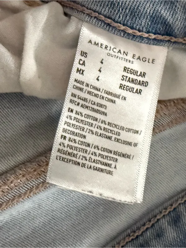 American Eagle Outfitters Light Blue Ripped Women's Skinny Jeans - Image 2