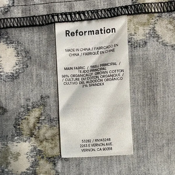 Reformation Floral Sweetheart Neck Midi Dress Long Sleeve Side Slit Size 6 . - Image 15