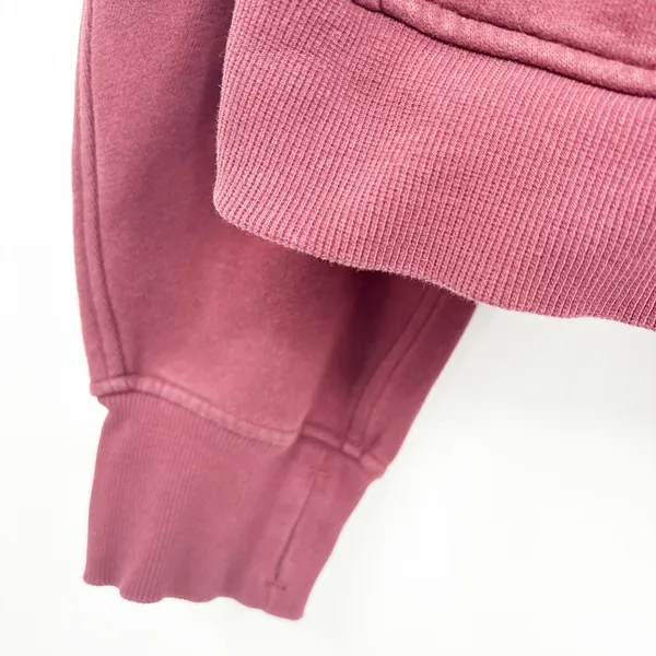 Lululemon Women Scuba Oversized‎ Funnel Neck Half Zip Smoky Red Sweatshirt M/L - Image 5