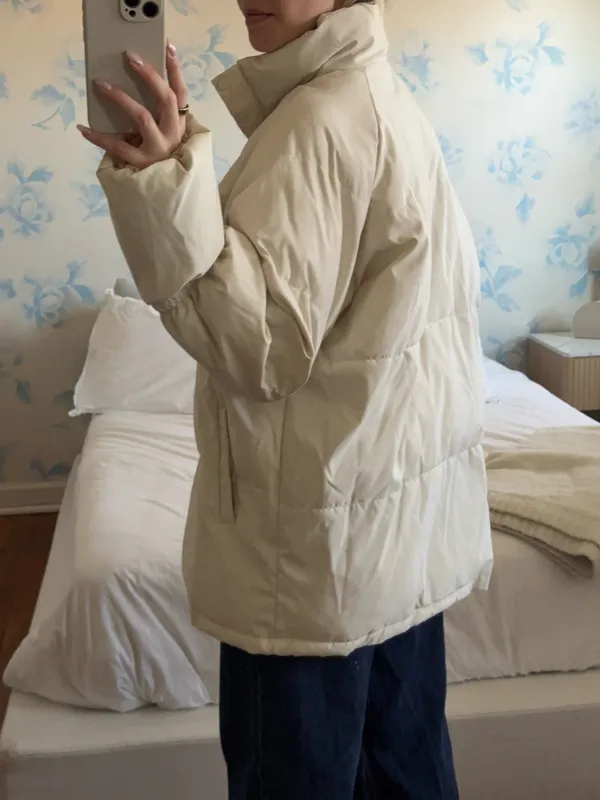 Princess Polly Puffer Jacket Beige - Image 3