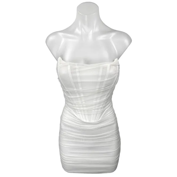 Superdown White Strapless Sleeveless Corset Bustier Bodycon Mini Dress Size XS - Image 2