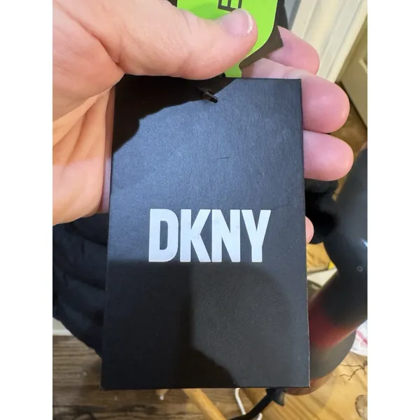 DKNY Women's Bibbed Hooded Puffer Coat Black Size XXL Long - Image 8