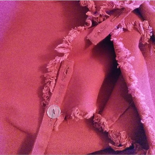 NWT Sadie & Sage Red Distressed Denim Dress - Image 4