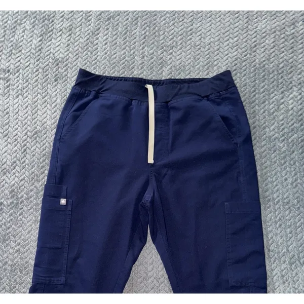 Figs Jogger Women Zamora Navy Blue‎ Taper Technical Scrub Size Medium Short - Image 2