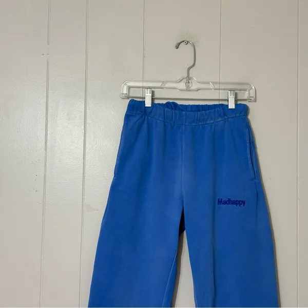 Madhappy Classic Midweight Sweatpants Blue XS Cotton Logo Joggers - Image 2