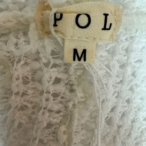 POL - Ivory/Oatmeal Loose Weave Cozy Cardigan Size Medium. G#34 - Image 14