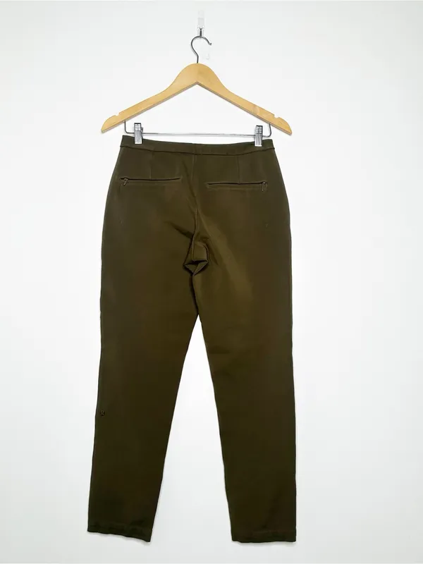 Lululemon Olive Green Slim Leg Career Performance Pants Size 6 - Image 2