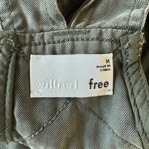 M olive green utility overalls by Aritzia Wilfred Free Jumpsuit One Peice Outfit - Image 3