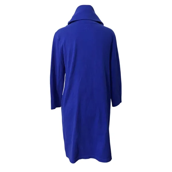 Tyler Böe Blue Funnel Neck Sweater‎ Dress Small Cotton Cashmere Knit Pockets - Image 2