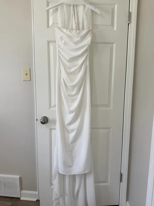 Peppermayo Dress white with sheer cape - Image 2