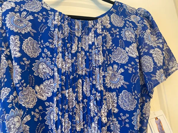 Royal Blue Paisley Dress - Image 2