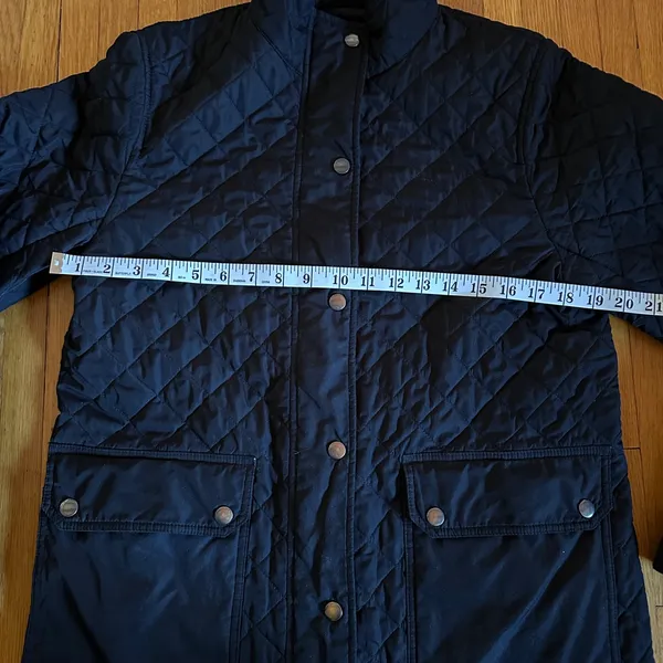 Land's End Women's Quilted Jacket Black, Size Small Size 6-8, Full Zip - Image 2