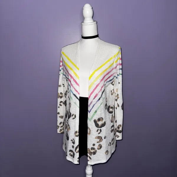 Phil Love Boutique Leopard Print Multicolor Cardigan - Image 4