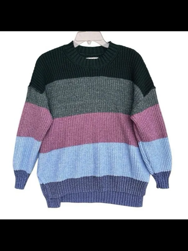 American Eagle AE Dreamspun Cozy Colorblock Knit Sweater Womens XS - Image 3