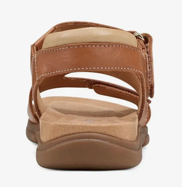 NEW Easy Spirit Mavey Medium Brown Leather Sandals, Size 7, New in Box - Image 3