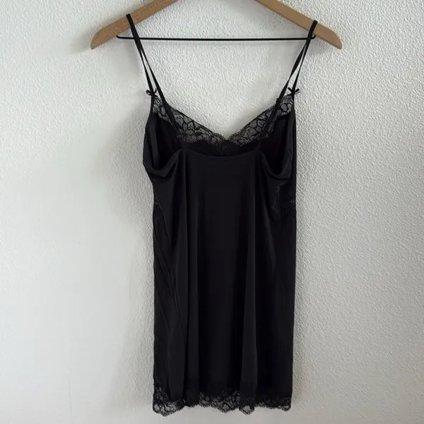 Victoria's Secret Black Lace Slip Nightie Chemise Small - Image 2