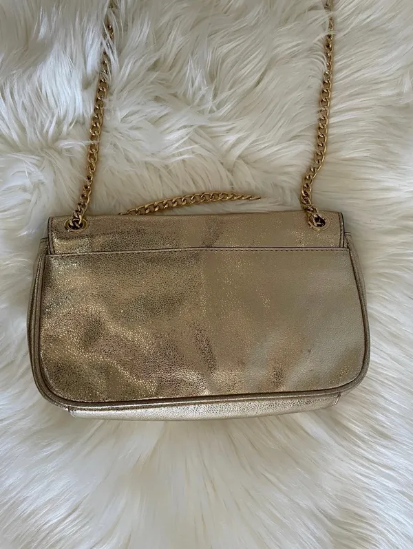 Michael Kors Crossbody Bag Pewter with Chain Strap - Image 6