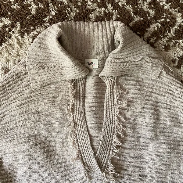 Oversized collared chunky sweater - Image 2