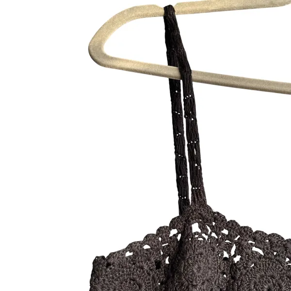ASOS DESIGN Crochet Babydoll Midi Sundress Black Boho Festival Dress Vacation - Image 4