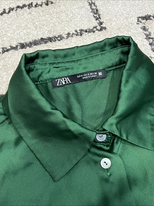 Zara Emerald Button-Down Shirt - Image 2