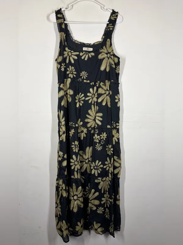 Natural Life Adele 100% Cotton Floral Maxi Dress Size Large - Image 4