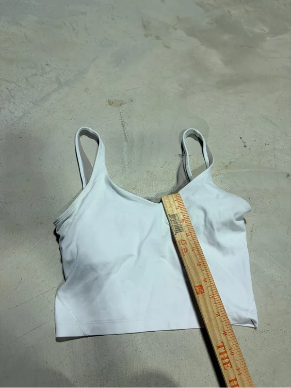 Lululemon White Women's V-Neck align Crop tank Top 8 - Image 6