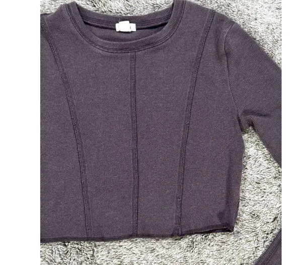 Garage Denim Kylie Exposed Seams Long Sleeve Tee Sz XS - Image 3