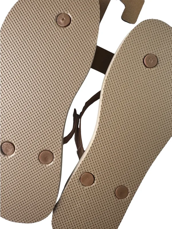 Old Navy Leopard Print Flip Flops with Brown Straps Sz 7 New With Tag - Image 5