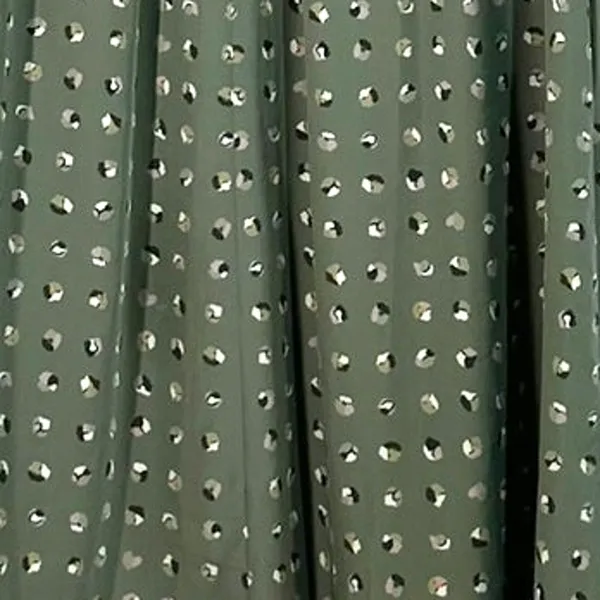 L Dress Midi Cottagecore Grandmacore Prairie Ditsy Vintage Coquette Sage Green - Image 6