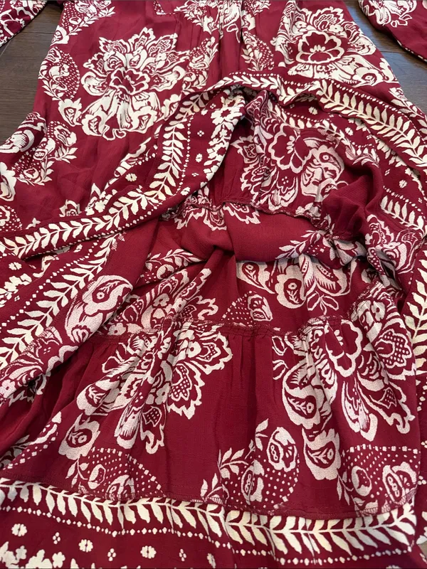 Sézane Boheme Midi Dress in Ornamental Print Size 38 - C11-644 - Image 9