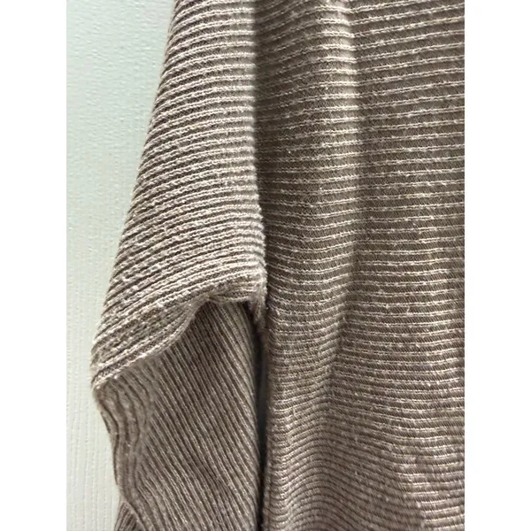 Soma WKND Womens Taupe Ribbed Boat Neck Long Sleeve Sweater XS Relaxed Fit‎ - Image 4