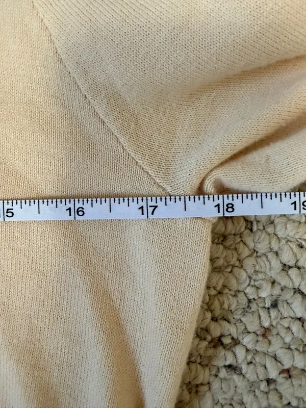 Lauren‎ Ralph Lauren Beige Cotton Cardigan Button Front Lightweight Sweater M - Image 6