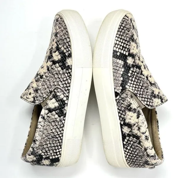 Steve Madden Gills Natural Snake Embossed Vegan Leather Slip-On Sneakers Size 7 - Image 5