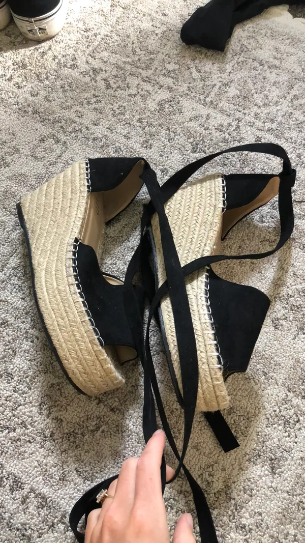 Lace Up Espadrille Platforms - Image 3