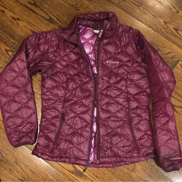 COLUMBIA Women’s Raspberry OmniHeat Quilted Down Jacket MED - Image 15