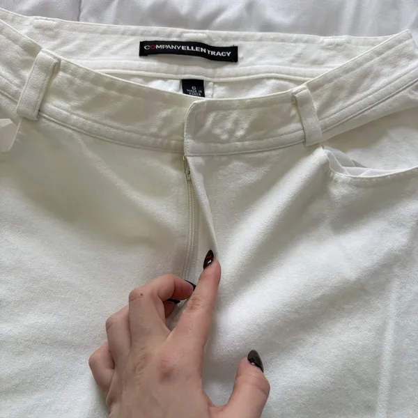 Ellen‎ Tracy Womens Size 6 White Jeans Cotton Beach Summer Classic City - Image 5
