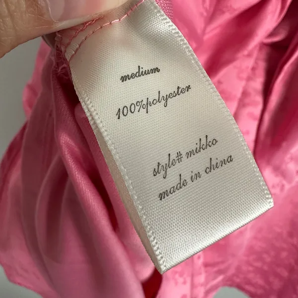 Altar’d State Strapless A-line Bow Mini Dress Pink Satin Size Medium Romantic - Image 13