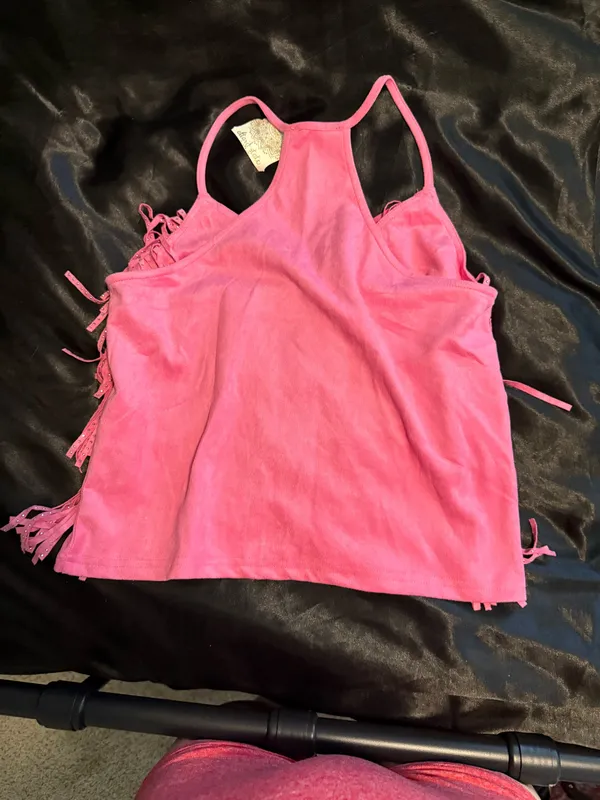 Altar'd State Fringe Top Pink - Image 2