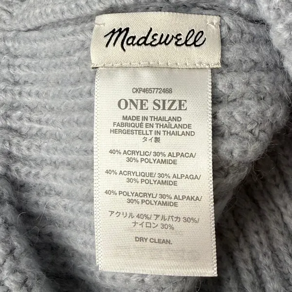 Madewell Alpaca-Blend Cuffed Beanie Serene Blue Winter Cozy - Image 3