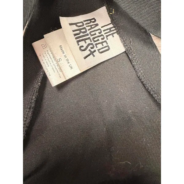 The Ragged Priest Black Denim Dungaree Overall Dress - Image 4