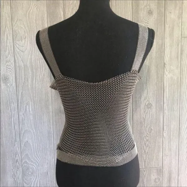 Elaine unziker metal Chainmail tank top cosplay soldered rings medieval larping - Image 5