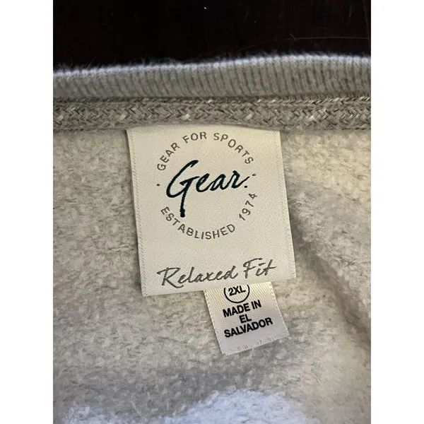 Sacred Heart Pioneers Sweatshirt Womens 2XL Gray Cropped Raw Hem Gear For Sports - Image 7