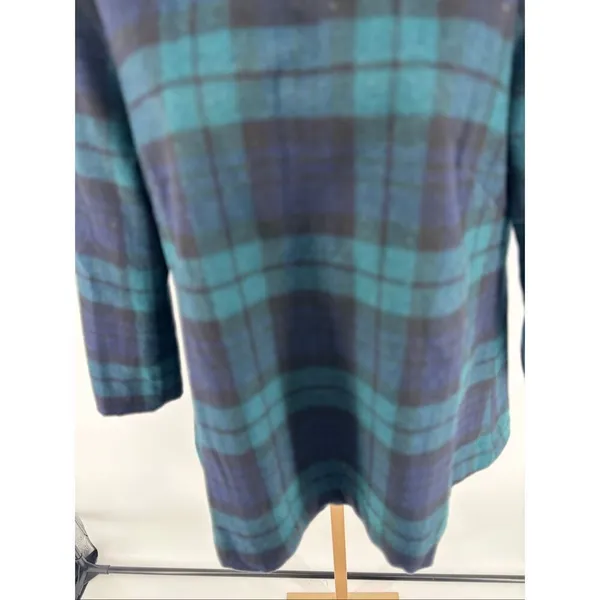 Tuckernuck Blackwatch Plaid Faye Blouse S Top Ruffle Collar Bow Wool Blend - Image 9